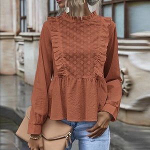 Eyelet Babydoll Blouse